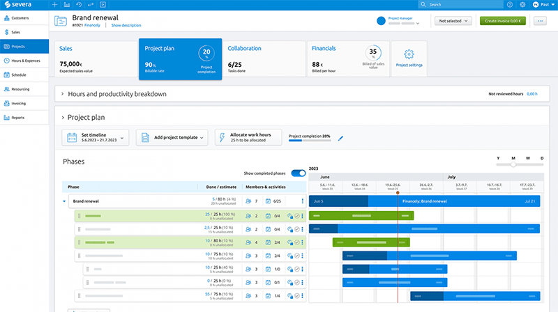 projektplanering i Visma Severa